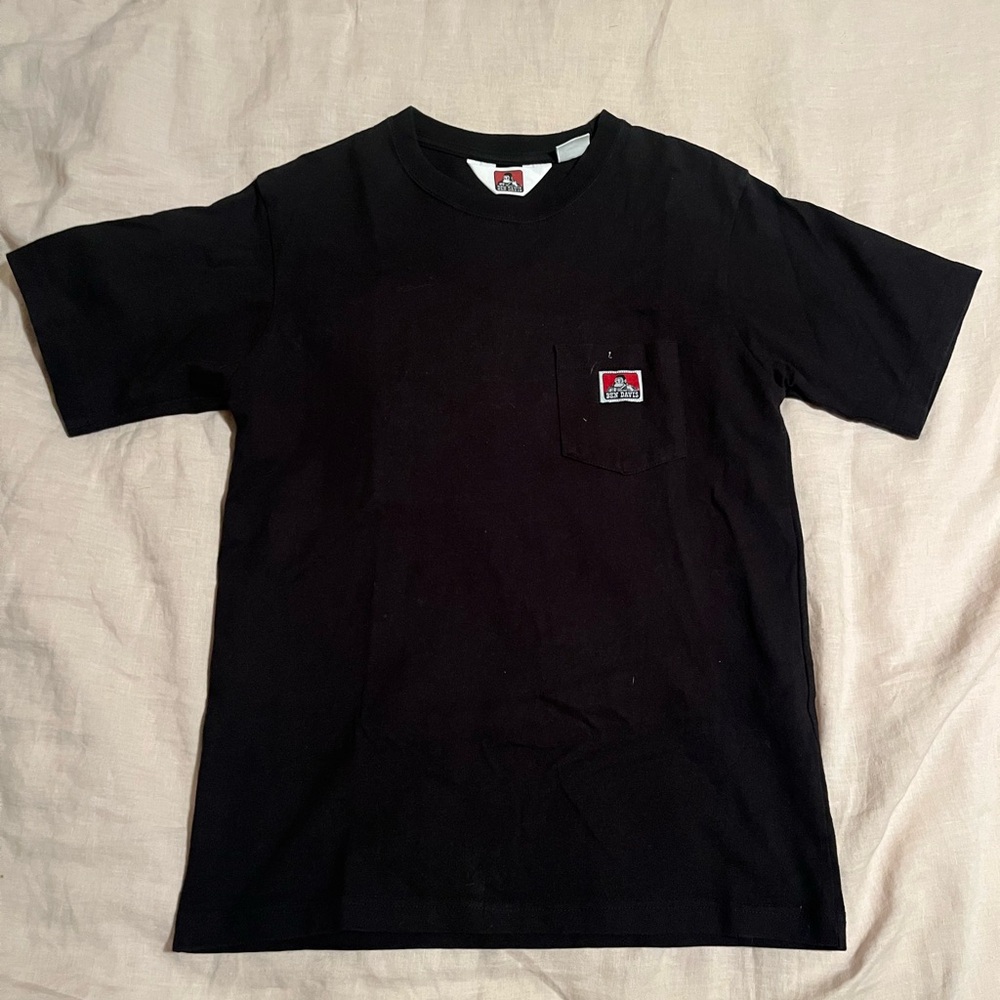 Ben Davis Black T-Shirt with Pocket Size Medium